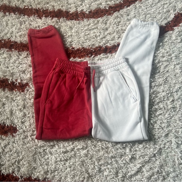 Abercrombie kids Red and White Sweat Set Hoodie and Joggers Size 9/10 - Picture 6 of 11